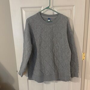 Gray Quilted Old Navy Tunic sweatshirt